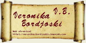 Veronika Borđoški vizit kartica